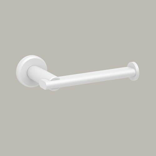 Gatco 5483 Locke Single Post Toilet Paper Holder, Matte White - Image 2