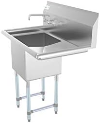 KoolMore 1 Compartment Stainless Steel NSF Commercial Kitchen Prep & Utility - Image 4