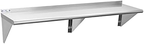 Hally Stainless Steel Wall Mount Shelf 14 x 60 in, NSF Commercial Shelving by HallySinksTablesH