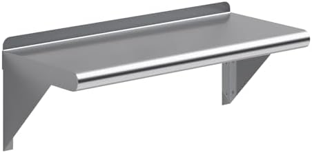 AmGood 10 in. x 24 in. Stainless Steel Wall Mount Shelf by AmGood