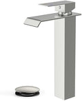 FORIOUS Vessel Bathroom Sink Faucet 1 Hole Single Handle Brushed Nickel by FORIOUS