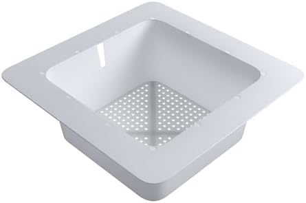 AmGood Flanged Plastic Floor Drain Strainer 11-3/4 in. x 11-3/4 in. x 4-3/16 in by AmGood