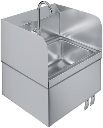 Stainless Steel Hands-Free Wall-Mounted Hand Sink 17 in. x 15 in. by AmGood