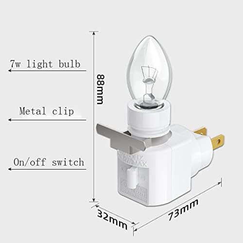 TWDRTDD Plug in Night Light, Adjustable E12 Base Socket Night Light - Image 4
