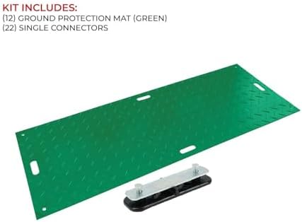 12 Pack 3' x 8' Green Ground Protection Mats w/Double Sided Diamond Plated - Image 4