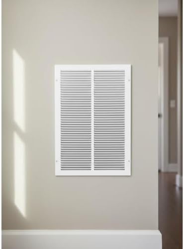 16x25 Air Return Vent Cover, Solid Steel White, 10 Pack - Image 2