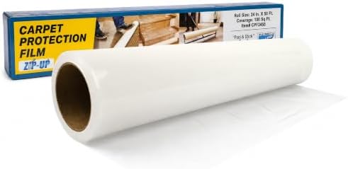 Zip-UP 24" x 50' Carpet Protection Film, Self Adhesive, Easy Installation by Zip-UpProducts