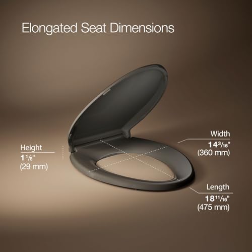KOHLER 4636-RL-K4 Cachet ReadyLatch Elongated Toilet Seat Slow Close, Soft - Image 3