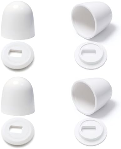 4 Packs Upgrade Toilet Bolt Caps, 1.44 Inch Height Plastic Toilet Bolt Covers by Unknown