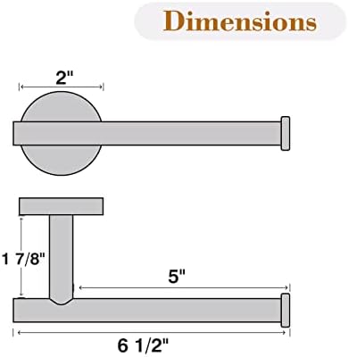 USHOWER Polished Chrome Toilet Paper Holder - Image 2