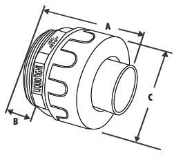 2-Inch Non-metallic Liquid Tight Straight Electrical Conduit Connector Fitting - Image 3