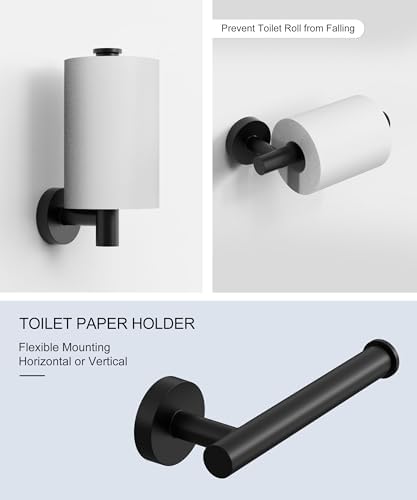 Matte Black Bathroom Hardware Accessories Set 6 Pcs - Image 4