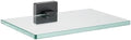 JQK Bathroom Glass Shelf Black, Tempered Glass Shower Storage 8 by 5 inches by Homeimprovement