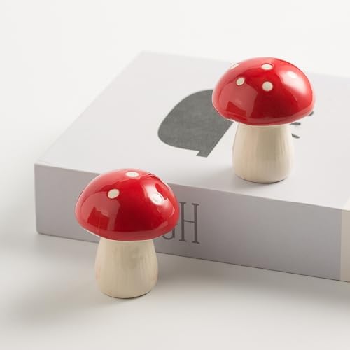 BEUNAIZER Ceramic Mushroom Toilet Bolt Covers, Decorative Caps - Image 5