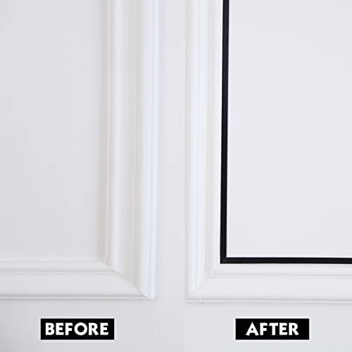 Trimold Matte Black Molding Trim Peel and Stick, Flexible Mirror Border Design - Image 5