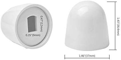 4Packs Universal Toilet Bolt Caps, Round Plastic Push-On Toilet Bowl Bolt Caps - Image 3