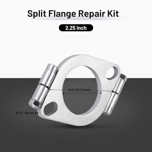 EVIL ENERGY 2.25 Inch Split Flange Repair Kit, Exhaust Flat Oval Flange - Image 2