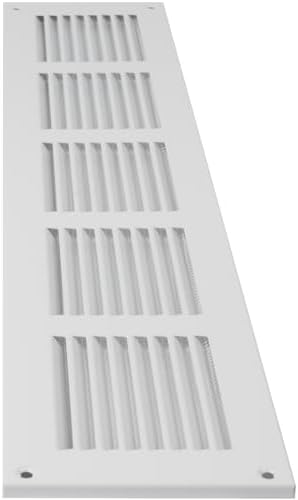 Repa Market Air Vent Cover 20x4 Inch White Galvanized Steel Louvered Grill Cover - Image 7