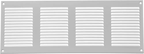 Repa Market Air Vent Cover 16x6 Inch White Galvanized Steel Louvered Grill Cover by RepaMarket