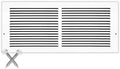 HVAC Premium 24" X 8" Baseboard Return Air Grille by HVACPremium
