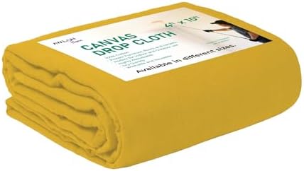 Canvas Drop Cloth for Painting 4x15 feet Pack of 1-8oz Painters Drop Cloths for by Unknown