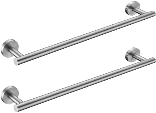 Nolimas Brushed Nickel Bath Towel Bar Single Bars Towel Rack Rod Classic Wall by Giveyourbathroomanewlook