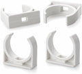 U-Shaped PVC Pipe Clamps Hanger White 20mm/0.79" by hirtuotter