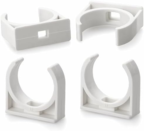 U-Shaped PVC Pipe Clamps Hanger White 20mm/0.79" by hirtuotter