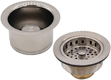 Westbrass CO2196-20 COMBO PACK 3-1/2" Post Style Large Kitchen Sink Basket by Westbrass