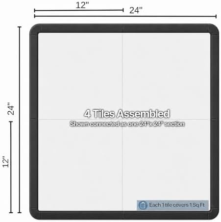 Flooring Inc's 3/8" Thick Interlocking Lightweight Plastic Practice Dance Floor - Image 5