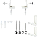 2 Set Toilet Pan Floor Mount Fixing Bolts Screws Non-Wobbly L Angled Bracket by Unknown