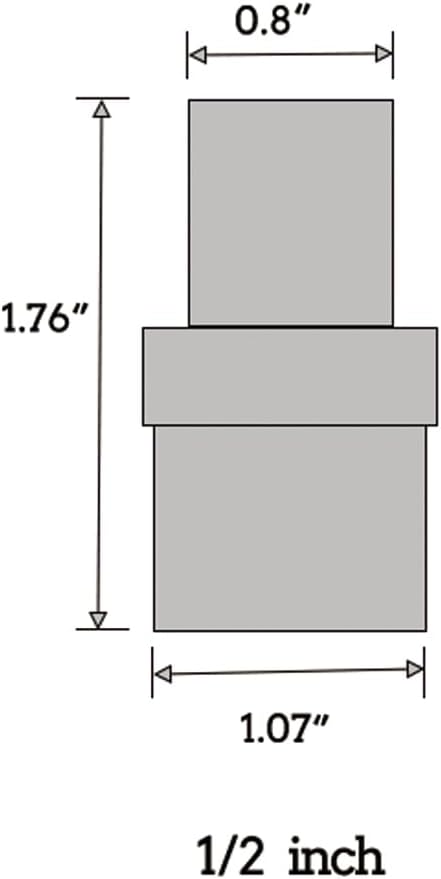 White 2-Way SCH40 PVC Male Adapter Pipe Fittings, 1/2IN pipe fittings - Image 2