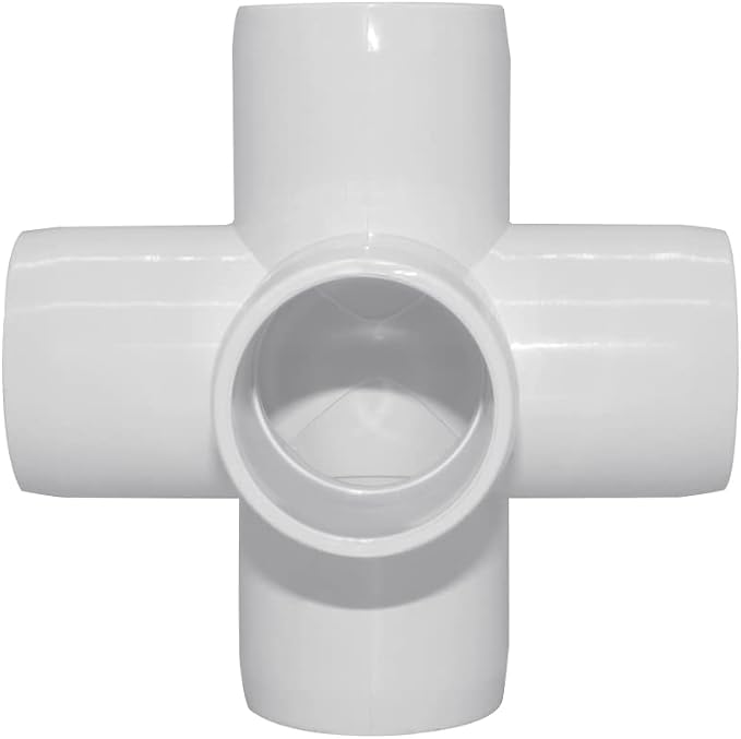 2 Inch Tee PVC Fitting 5 Way Elbow Connector, Furniture Grade 90 Degree Elbow - Image 3