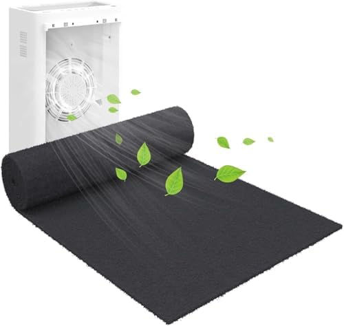 Cut to Fit Activated Carbon Air F ilter Sheet 16"x 48"x 1/4", Universal by Demiwise