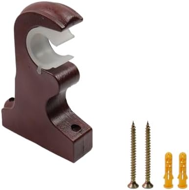 2Pcs Wooden Curtain Rod Brackets Drapery Rod Holder Wood Bracket - Image 3