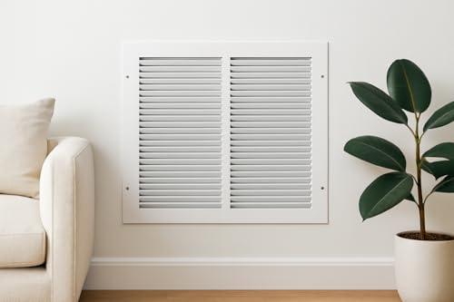 12x12 Air Return Vent Cover, Solid Steel White, 10 Pack - Image 3