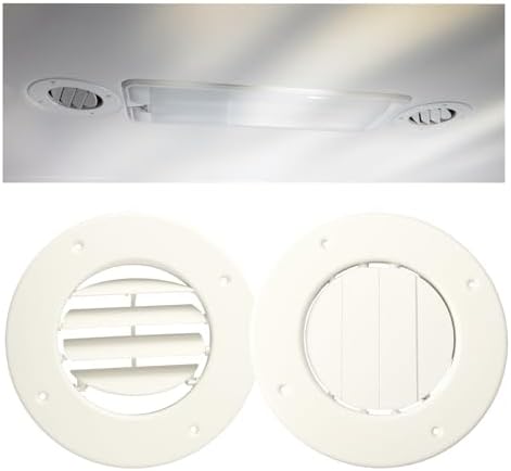 Ketofa 6.5 Inch RV Ceiling Vent Cover, 4-5/8 Inch Duct, 2 Pack by Ketofa