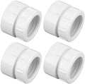 Sivak 4 Pack 1-1/2 to 1-1/4 PVC DWV Female Trap Adapter Drain Line Adapter by Sivak