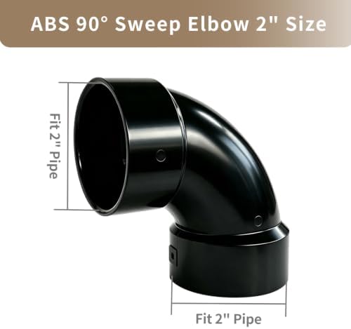 LESSO 2" ABS 90 Degree Sweep Elbow - Image 3