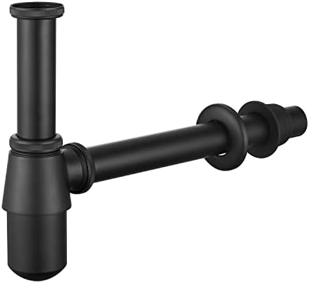 Bathroom Bottle P Trap Waste Pipe 1-1/4 inch Slip Inlet Drain, Lavatory by Miraga