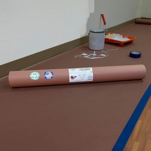 Red Rosin Masking Paper 36" x 1992", 498 Sq.Ft. – Thick Floor Covering by IDLPackaging