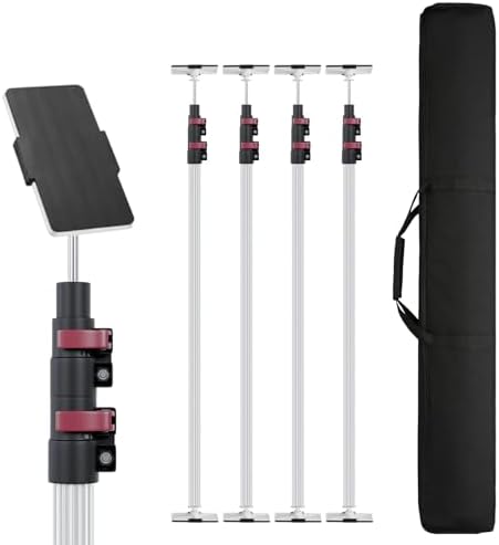 12FT Dust Barrier Poles, 4 Pack Zipper Wall Pole Kit by SHINMING