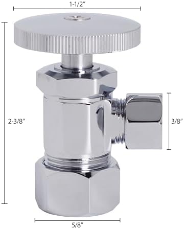Westbrass A105KFH-26 5/8" x 3/8" OD x 20" Flat Head Toilet Riser Supply Line Kit - Image 7