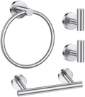 Brushed Nickel Bathroom Hardware Set, Toilet Paper Holder, Towel Ring Hooks by LairuierBathroomHardwareSet