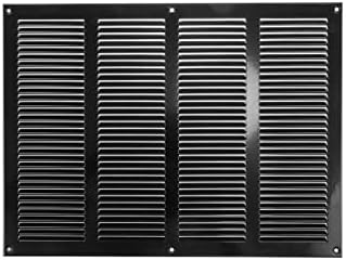 Repa Market Air Vent Cover 16x12 Inch Black Galvanized Steel Louvered Grill by RepaMarket