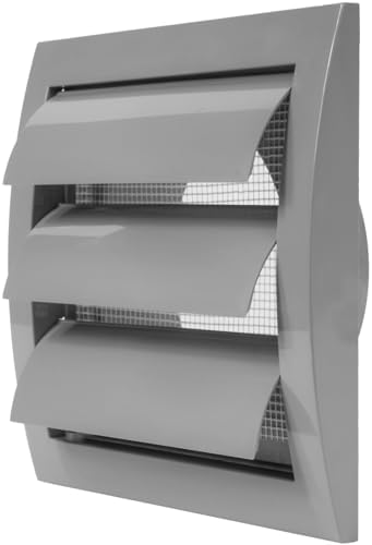 Repa Market ABS Plastic Gray 4 Inch Dryer Vent Cover Outside, 4 Inch Exhaust by RepaMarket