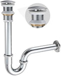 U-Shape Bottle Trap for Bathroom Sink, 1-1/4 P-trap Slip Inlet Drain Complete by DROPINKITCHENSINK