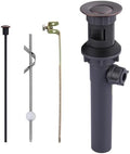 Bathroom Sink Drain with Lift Rod, Oil Rubbed Bronze Sink Drain with Overflow by ARCORA