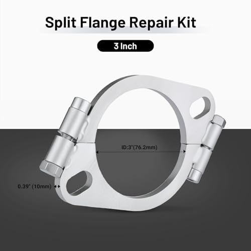EVIL ENERGY 3 Inch Split Flange Repair Kit, Exhaust Flat Oval Flange Connection - Image 2