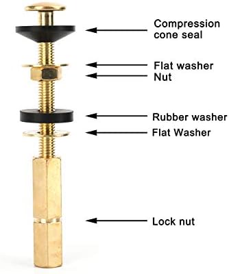 Universal Toilet Tank to Bowl Repair Kit Including 2 Sponge Gaskets and 3 Set - Image 4